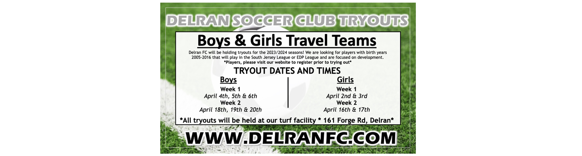 2023 TRYOUTS Announced!